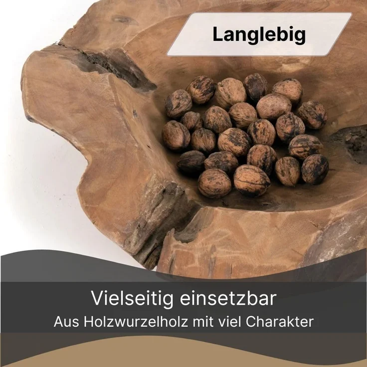 DESIGN DELIGHTS Dekoschale DEKO SCHALE "Holz massivROOTS 40", Holz massivholzwurzel, Ø 40 cm, H – Bild 6