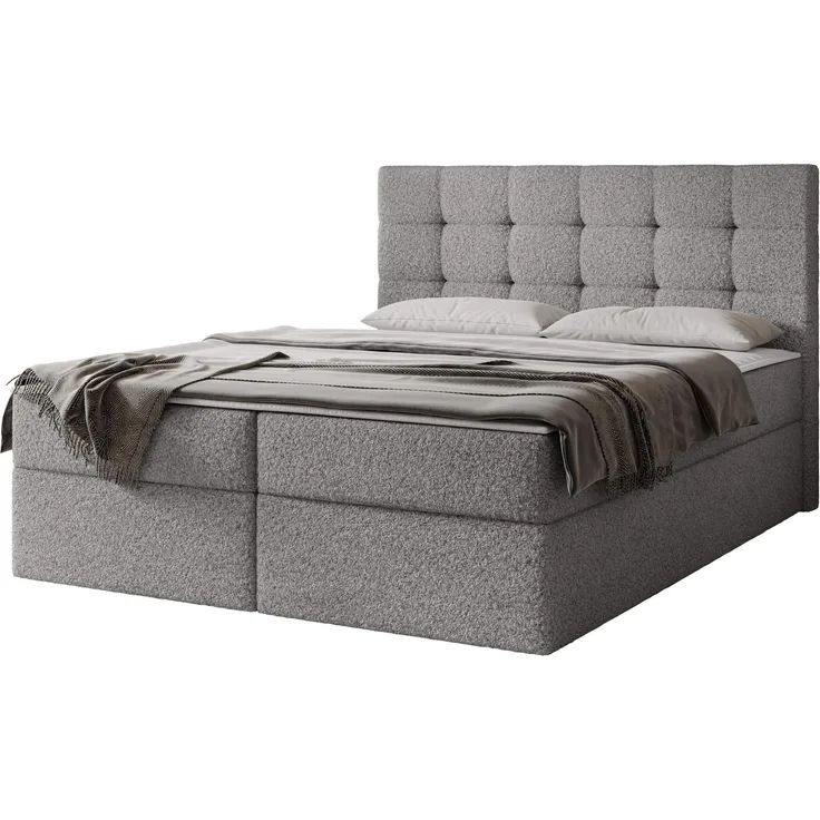 Boxspringbett Gazel Boucle (Farbe: Lambi 12, Größe: 160x200)