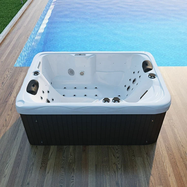 XXL Luxus SPA LED Whirlpool SET 190x135 cm Outdoor+Indoor Pool Ozon 2 Pers. – Bild 4