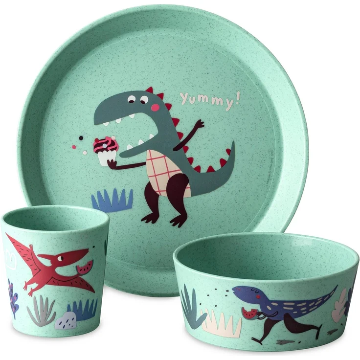 KOZIOL Kindergeschirr Rex 3-teilig – Bild 1