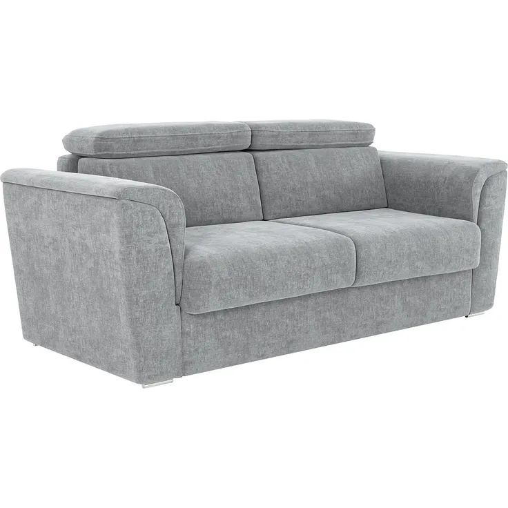 Vente-unique - RIZORA - Schlafsofa - Plastik - Kunststoff (PVC) - Grau - 210 x 223 x 93 cm
