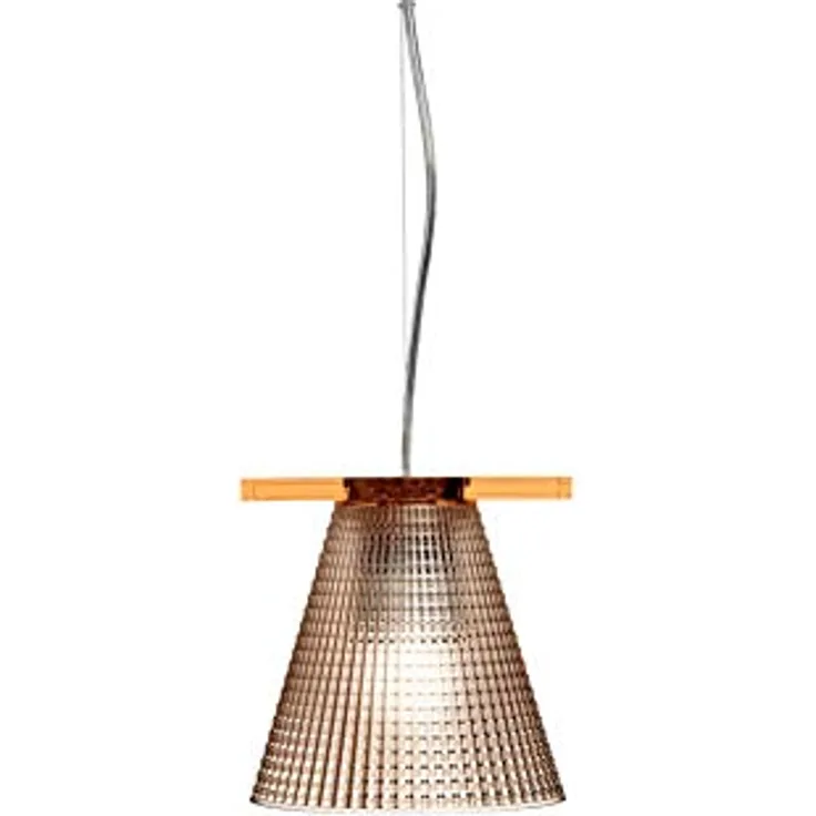 Kartell Light-Air LED-Hängeleuchte, rosa, mit strukturiertem Schirm aus thermoplastischem Technopolymer
