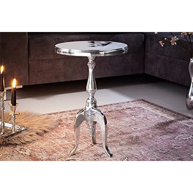 riess-ambiente Beistelltisch SAVOY 55cm silber, Metall · rund · Couchtisch · Orientalischer Stil – Bild 2