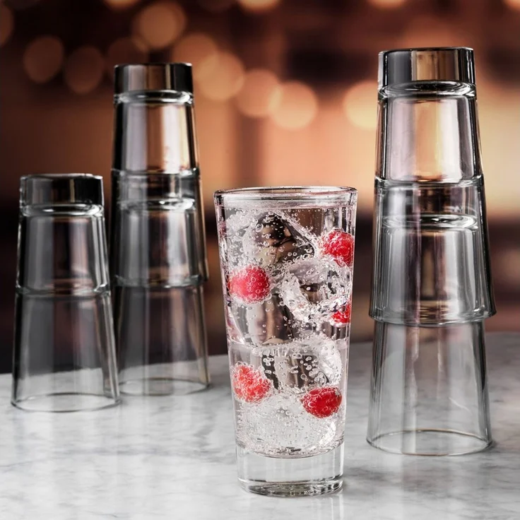 LIBBEY Gläser-Set Beverage Glas -ENDEAVOR-, 355 ml, Ø 7,5 cm, H: 16 cm, 12er Set, 12-tlg, Glas, hochwertig verarbeitet, im modernen Design – Bild 3