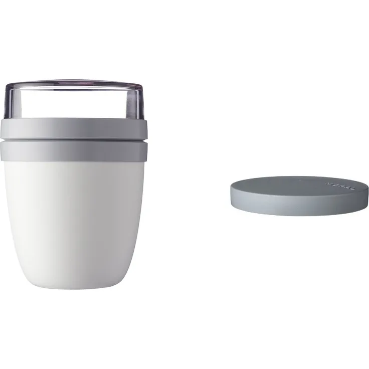 Mepal | Lunchpot Switch Ellipse | mach aus deinem Lunchpot einen Snackpot | praktischer Müslibecher | geeignet für Tiefkühler, Mikrowelle & Spülmaschine | Nordic White