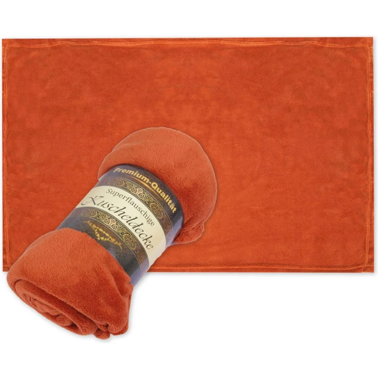 Haustierdecke - Kuscheldecke für Hunde terracotta - ochre 80x120 cm – Bild 5