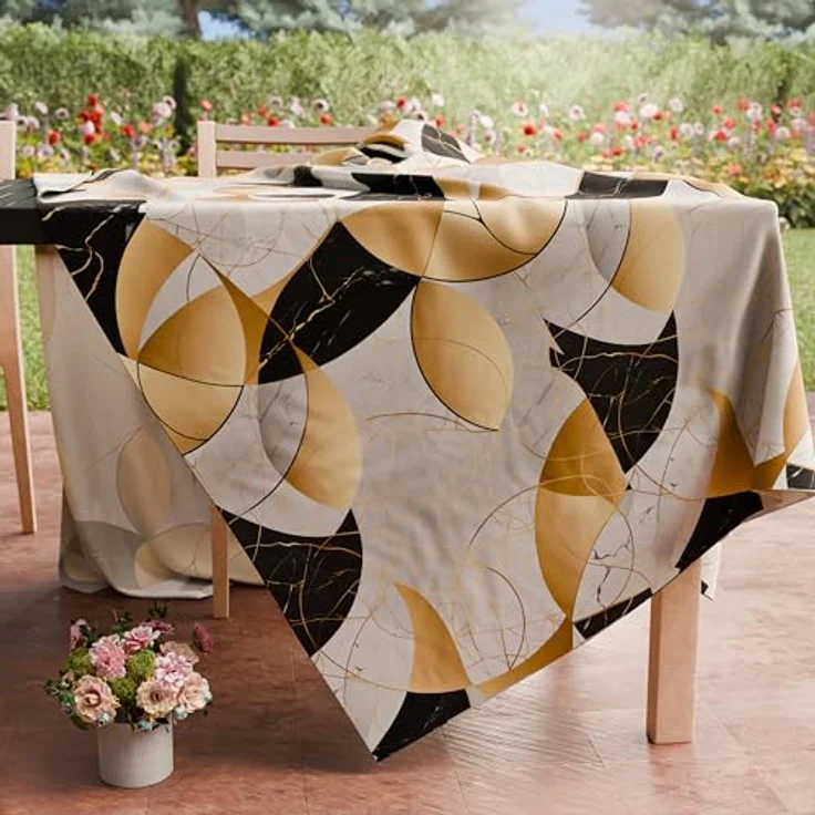 PETTI Artigiani Italiani - Tischdecke, Tischdecke, Küchentischdecke im Baumwolldesign Lidia Green X12 Sitzplätze (140x240 cm) 100% Made in Italy – Bild 3