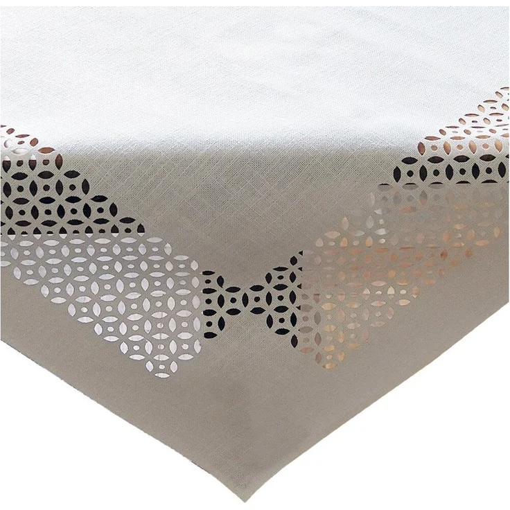 matches21 HOME & HOBBY Tischdecke Tischdecke REA durchbrochene Ornamente Polyester weiß 85 x 85 cm (1-tlg), Pflegeleicht & waschbar bei 30 °C – Bild 3