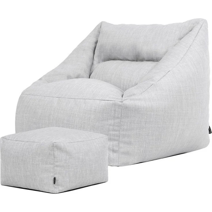 icon Sitzsack Sessel Outdoor mit Hocker „Natalia" (Spar-Set, 1 x Sitzsack-Sessel, 1 x Fußhocker), Sitzsack XXL, Made in Germany, für Erwachsene & Kinder, mit Füllung – Bild 5