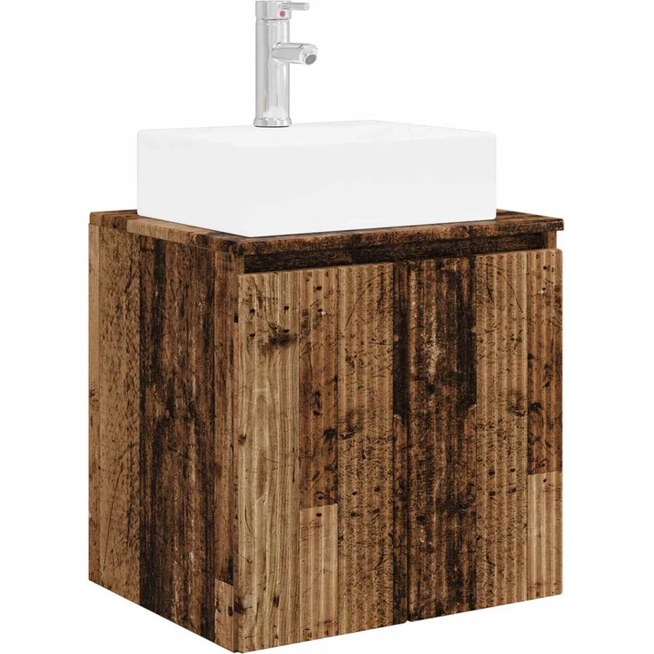 vidaXL Badezimmerschrank-Set 3 stk. Altholz 129 x 41 x 79,5 cm 3405655 – Bild 5