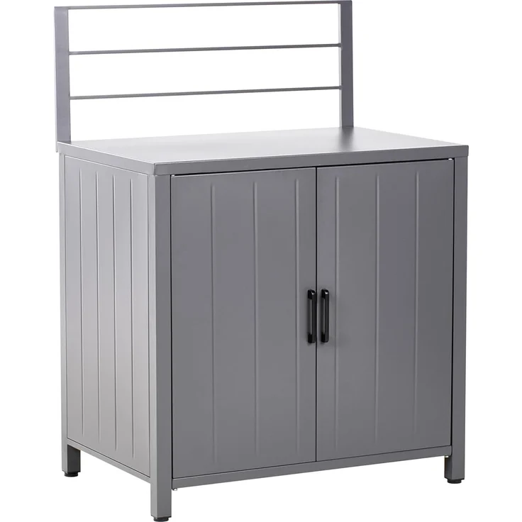 Outdoor-Küche 4er Set mit Spüle VIGGIANO Metall Grau – Bild 7