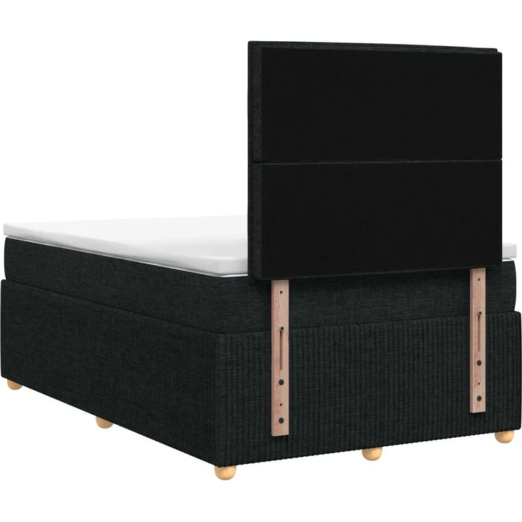 vidaXL Boxspringbett mit Matratze Schwarz 120 x 200 cm Stoff 3454363 – Bild 8