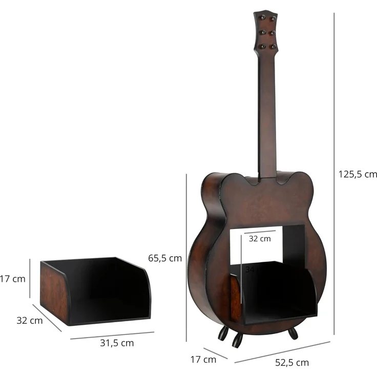 Stagecaptain CD-Regal SR-80 Schallplattenregal LP "Django", Schallplatten LP Regal aus Vollholz – Bild 6