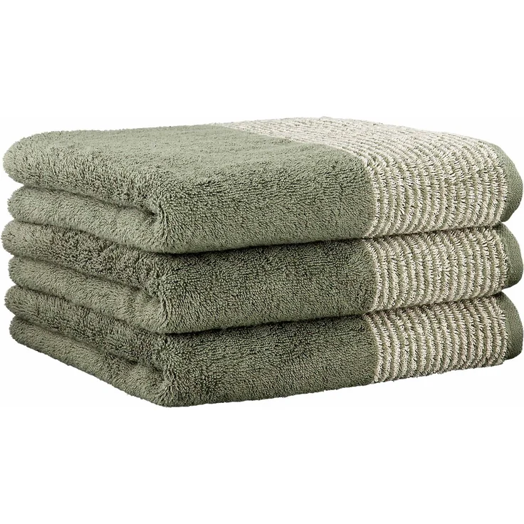 CAWÖ Handtuch, 3er Pack - Luxury Home, C Two-Tone, Walkfrottier Field 50x100cm – Bild 1