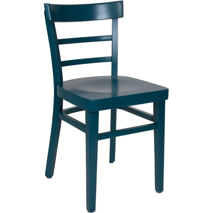 einrichtungsdesign24 Küchenstuhl Küchenstuhl Laura farbiger Holzstuhl Esstisch Esszimmer Retro Vintage, Gestell Massivholz – Bild 1