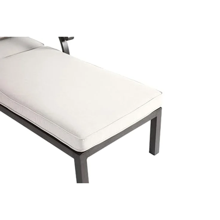 Ball & Cast Sonnenliege aus Rostfreiem Aluminium, Liege mit Verstellbarer Rückenlehne und bequemen Kissen, Wetterfest und UV-beständig, 204 x 68 x 100 cm, Beige – Bild 9