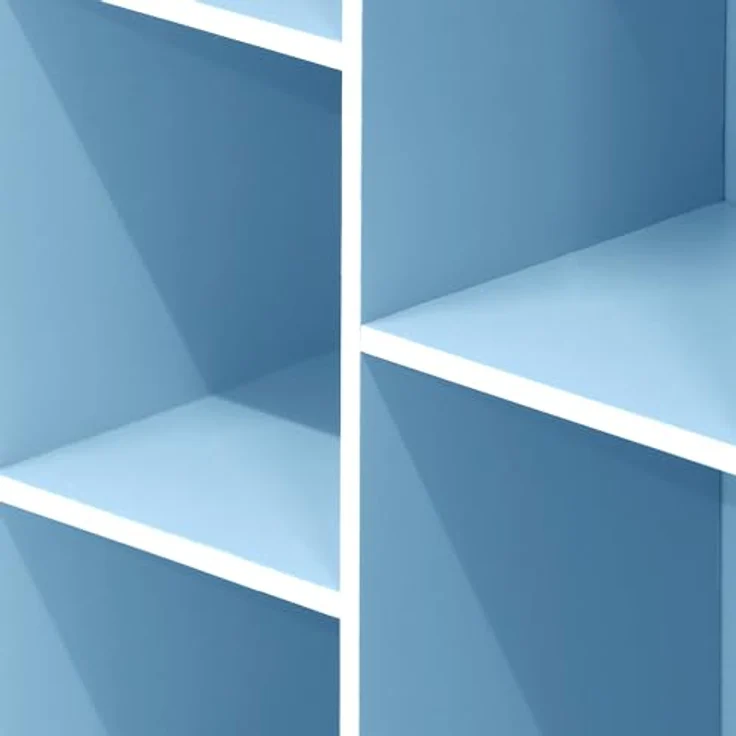 Furinno offenes Bücherregal mit 5 Fächern, holz, Weiß/Hellblau, 49. 5x23. 9x80 cm – Bild 9