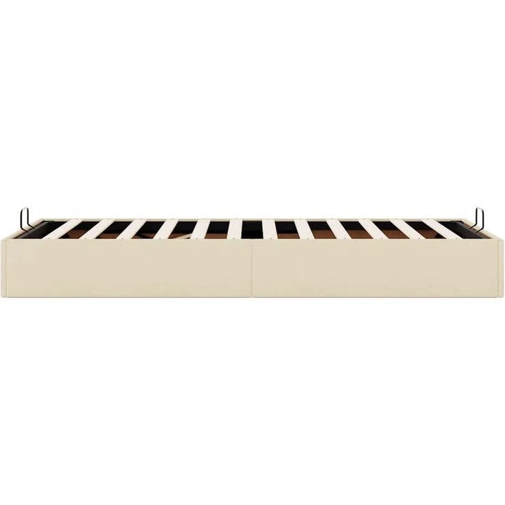 vidaXL Ottoman-Bett ohne Matratze Creme 90x200 cm Stoff 3310852 – Bild 5