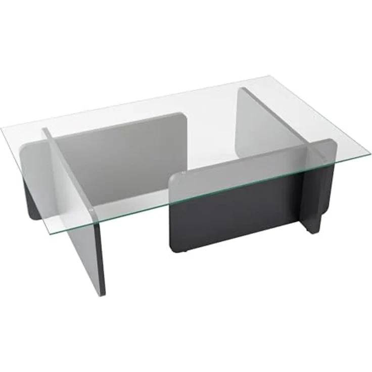 Dmora Couchtisch Itri 105x65x30h cm Schwarz, mit Zeitungsablage – Bild 8
