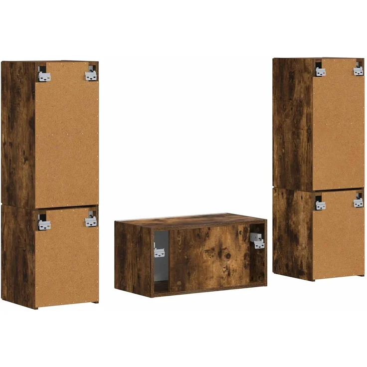 vidaXL TV-Schrankset 5 pcs Geräucherte Eiche Holzwerkstoff 3409101 – Bild 9