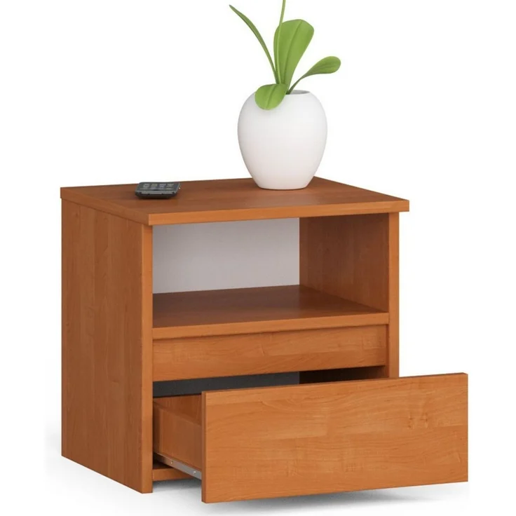 Home Collective Kommode 40 cm breit Holz Highboard Sideboard für Flur Schlafzimmer Wohnzimmer (Mehrzweckschrank Schrank schmal Kommode Schlafzimmer mit Schubladen), Kinderzimmer Organizer, 40 cm hoch mit 1 Schublade Erle – Bild 2