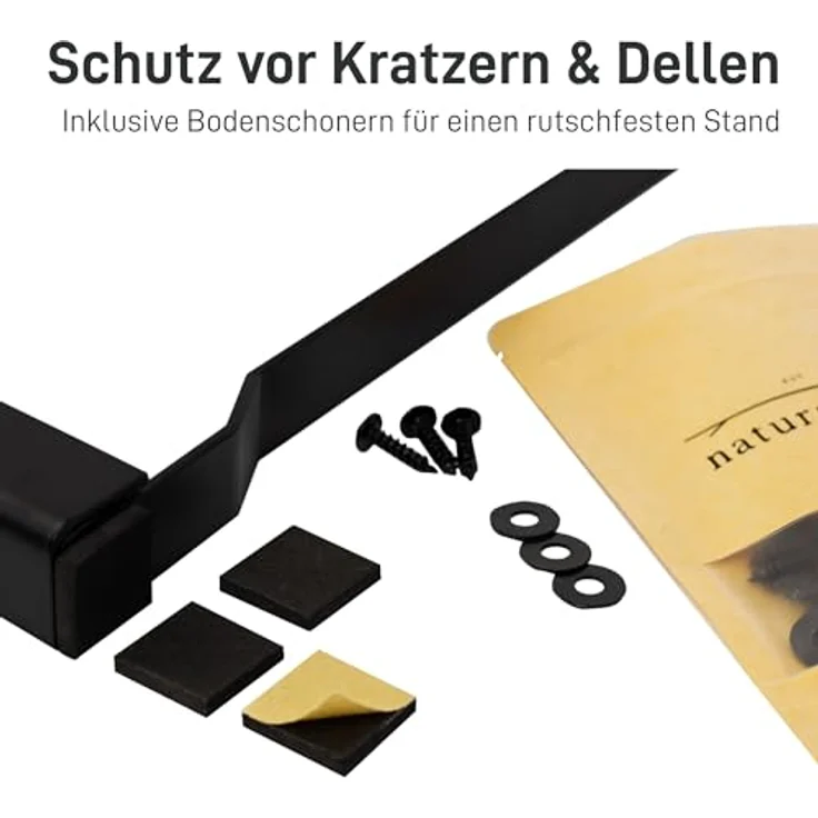 Natural Goods Berlin 2er Set Bierzeltgarnitur klappbar - Metall Gestell für Biertisch (Schwarz, 70x42 cm) - Tischbeine für Festzeltgarnitur - Stabiles Tischgestell für Garten, Terrasse & Camping – Bild 8