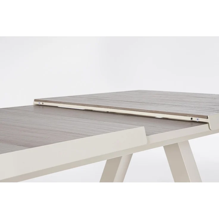Gartenesstisch Norik aus Aluminium und Keramik, modern ausziehbar, beige Pelikan, für 6–8 Personen – Bild 5