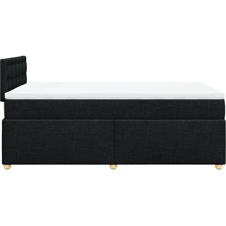 vidaXL Boxspringbett mit Matratze Schwarz 120x190 cm Stoff 3288935 – Bild 7
