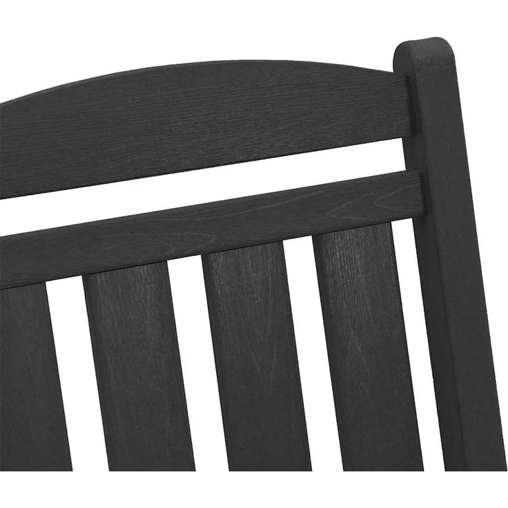 vidaXL Schaukelstuhl für den Garten Schwarz 92 x 70 x 108cm HDPE 42006615 – Bild 8