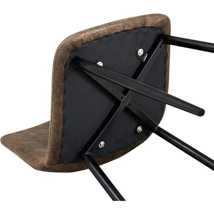 FurnitureR 4 Stühle, Tagungsräume in Schweden, braunes Stuhl, modernes Design, Material aus langlebigem Metall, für Büro oder Zuhause, Eleganz und Komfort – Bild 5