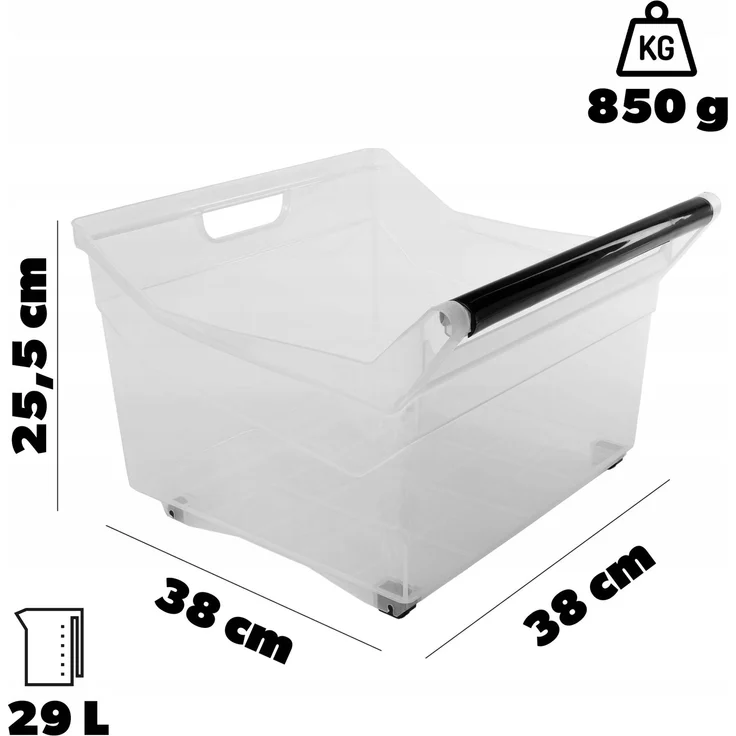 KADAX System Organizer Container auf Rollen für einen 29L Kleiderschrank mit Griffen – Bild 3