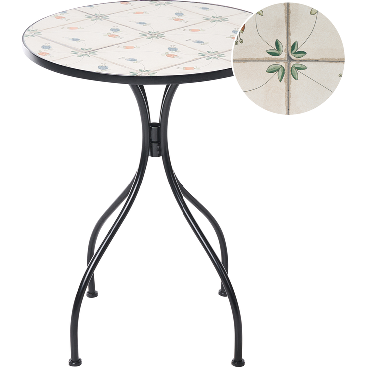 Outdoor Bistrotisch CARONA 60 cm 60 cm Metall Schwarz