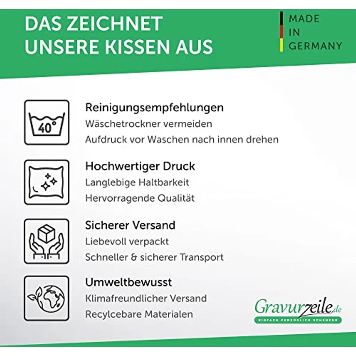 GRAVURZEILE Zierkissen mit Motiv - Schnarchecke - Lustiges Geschenk -, starke Farben ohne verblassen, Maschinenwäsche - Papa - mit Füllung – Bild 8