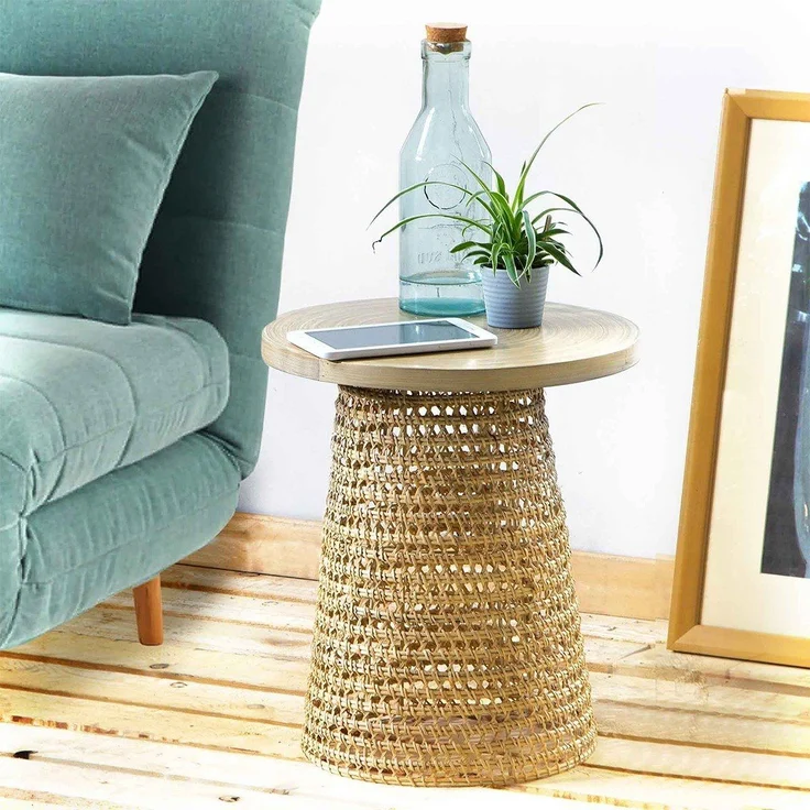 Casâme Sofaecke mit Bambusplatte und Rattan-Fuß - Helles Holz – Bild 2
