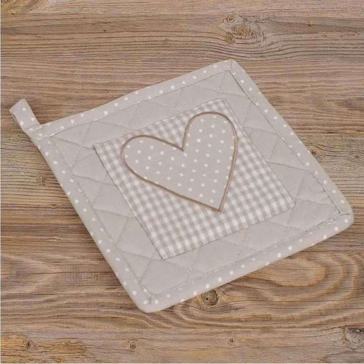 matches21 HOME & HOBBY Topflappen Topflappen Landhaus Premium Punkte Herz Karo 20x20 cm, (1-tlg) – Bild 5