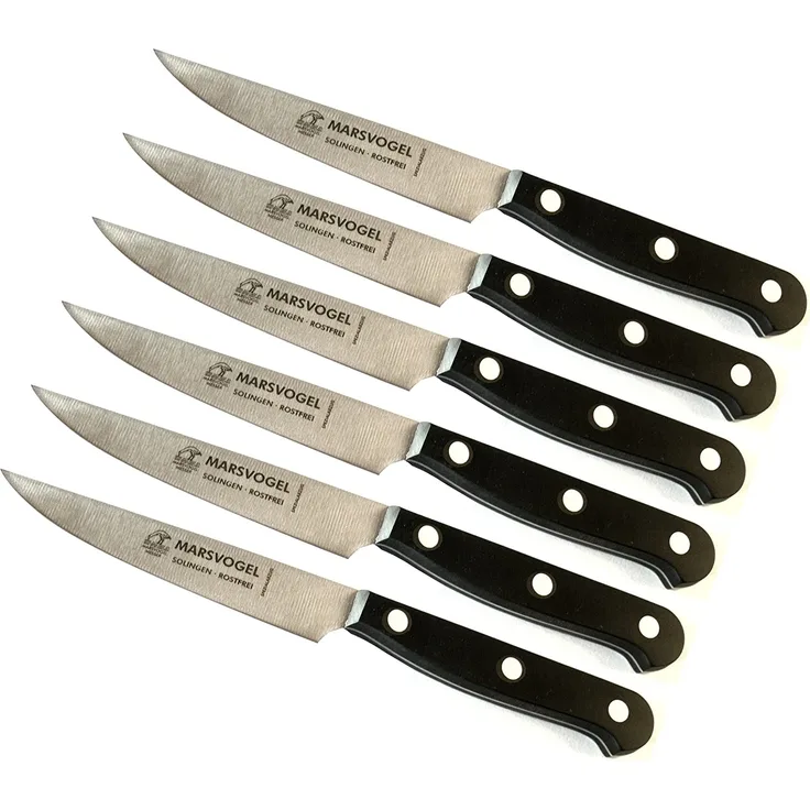 6 Stück Brotzeitmesser 4 1/2" POM Marsvogel Solingen # 82 45 02