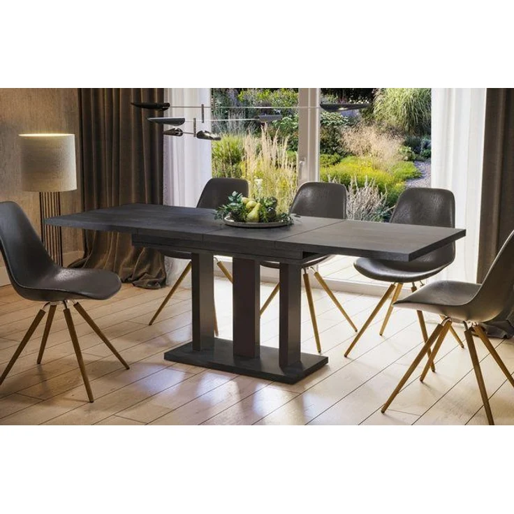Endo-Moebel Esstisch Esstisch Appia ausziehbar 130 / 210cm Tischbeine Schwarz Matt – Bild 4