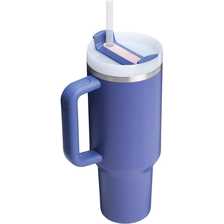 Stanley Quencher H2.0 Flowstate Trinkflasche Mit Strohhalm 1.2L - Thermobecher Kühlt 11 Stunden - 48 Stunden Eisgekühlt - Spülmaschinenfest - Thermosflasche BPA Frei - Edelstahl Trinkbecher - Lupine – Bild 8