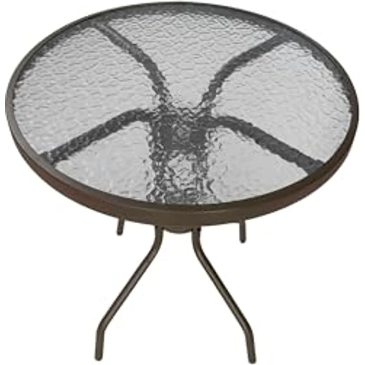 LC Garden Gartentisch Garvista Garten Set Balkontisch mit Gartenstühlen Ø60cm rund braun (Balkonset, 1-St) – Bild 2