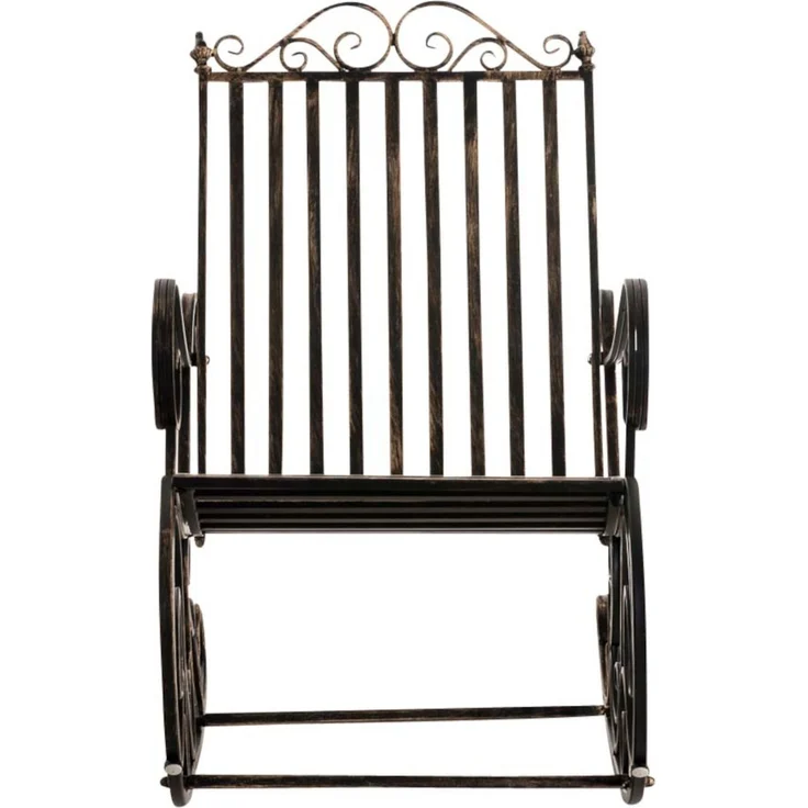 CLP 2er Set Schaukelstühle Smilla Schwingstühle mit hoher Rückenlehne - Farbe:bronze – Bild 3