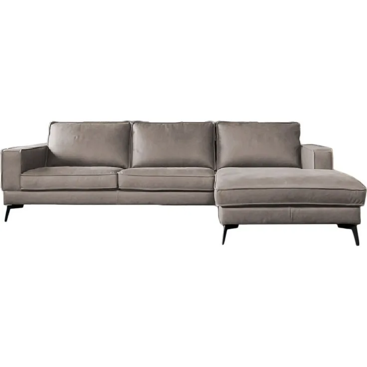 KAWOLA Ecksofa BLOOM, Couch L-Form rechts oder links Leder verschiedene Farben 276x177 cm