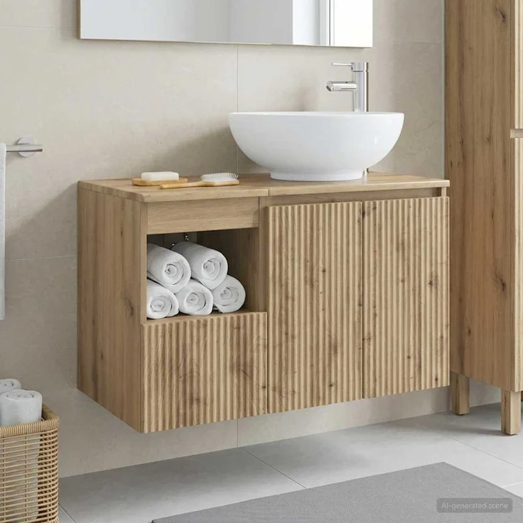 vidaXL Badezimmerschrank-Set 2 stk. Artisan-Eiche 79,5 x 44,5 x 80 cm 3404093 – Bild 1
