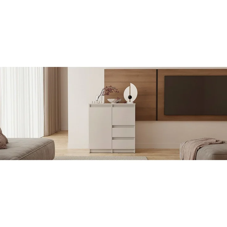 KOMTO Kommode Kommode mit 2/3 Schubladen und Türen – Sideboard PIKO – Bild 3