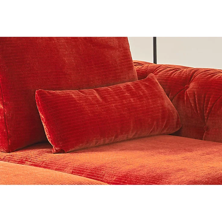 KAWOLA Nierenkissen SEPHI groß Cord Vintage rot 37 x 19 x 92 cm – Bild 1