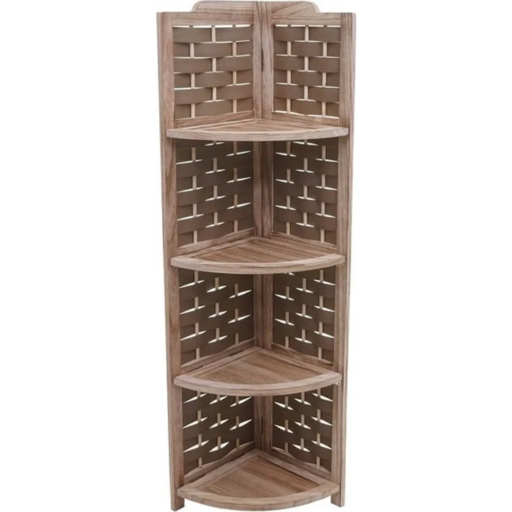 MCW Eckregal MCW-K85, Dekoratives Geflecht aus Polyethylen, klappbar – Bild 4