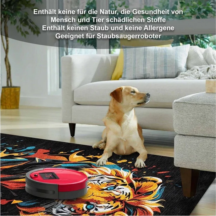 Bamyum Teppich Lions Teppich mit Chenille Druck, Gaming Videospiel Waschbarer Teppich, Einzelstück – Bild 3