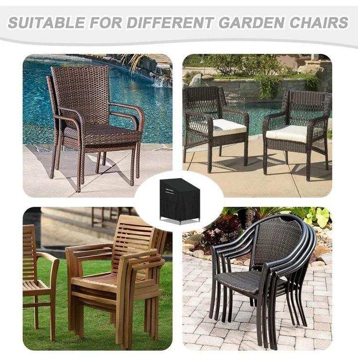 Abdeckung Gartenstühle Hochlehner Stapelstühle – Bild 7