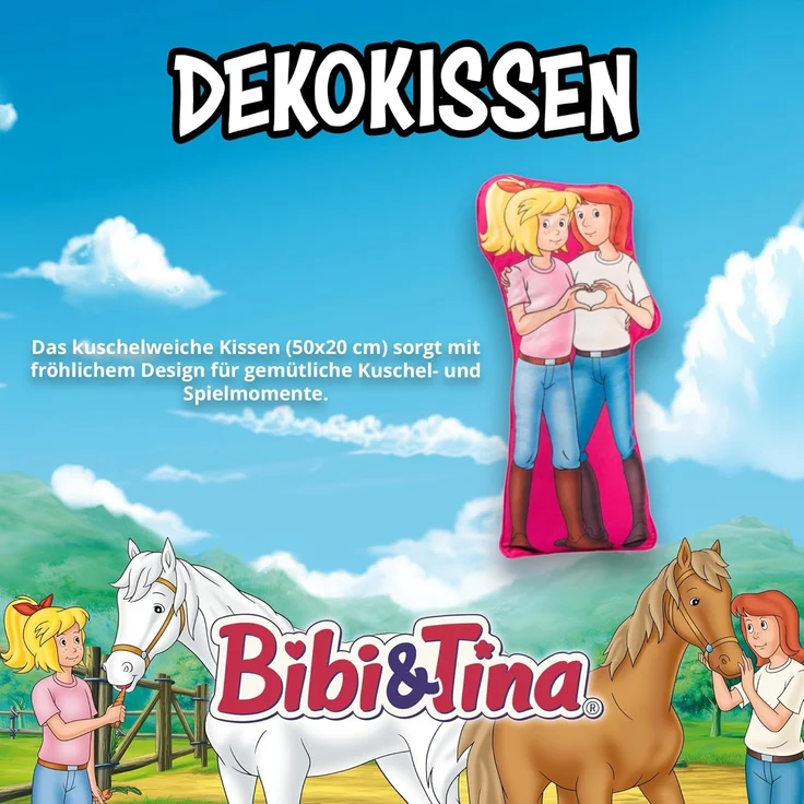 United Labels® Dekokissen Bibi & Tina - BFF Best Friends Forever Deko 50 x 20 cm – Bild 2