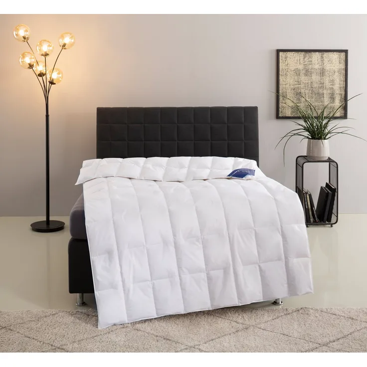 Excellent Daunenbettdecke VENEDIG, Bettdecken für Sommer und Winter, Decke, Füllung: 90% Daunen, 10% Federn, Bezug: 100% Baumwolle, Bettdecke 135x200 cm, 155x220cm und weitere Größen, Made in Germany