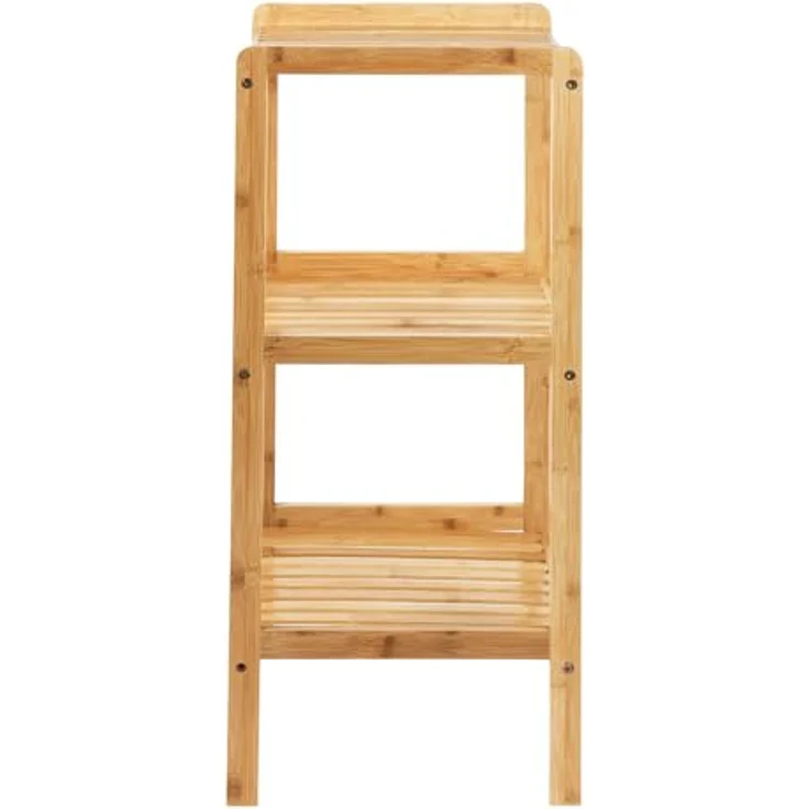 GreenBlue Badregal GB321, Badezimmerregal Bambus 3 Einlegeböden 37x33x78cm – Bild 6